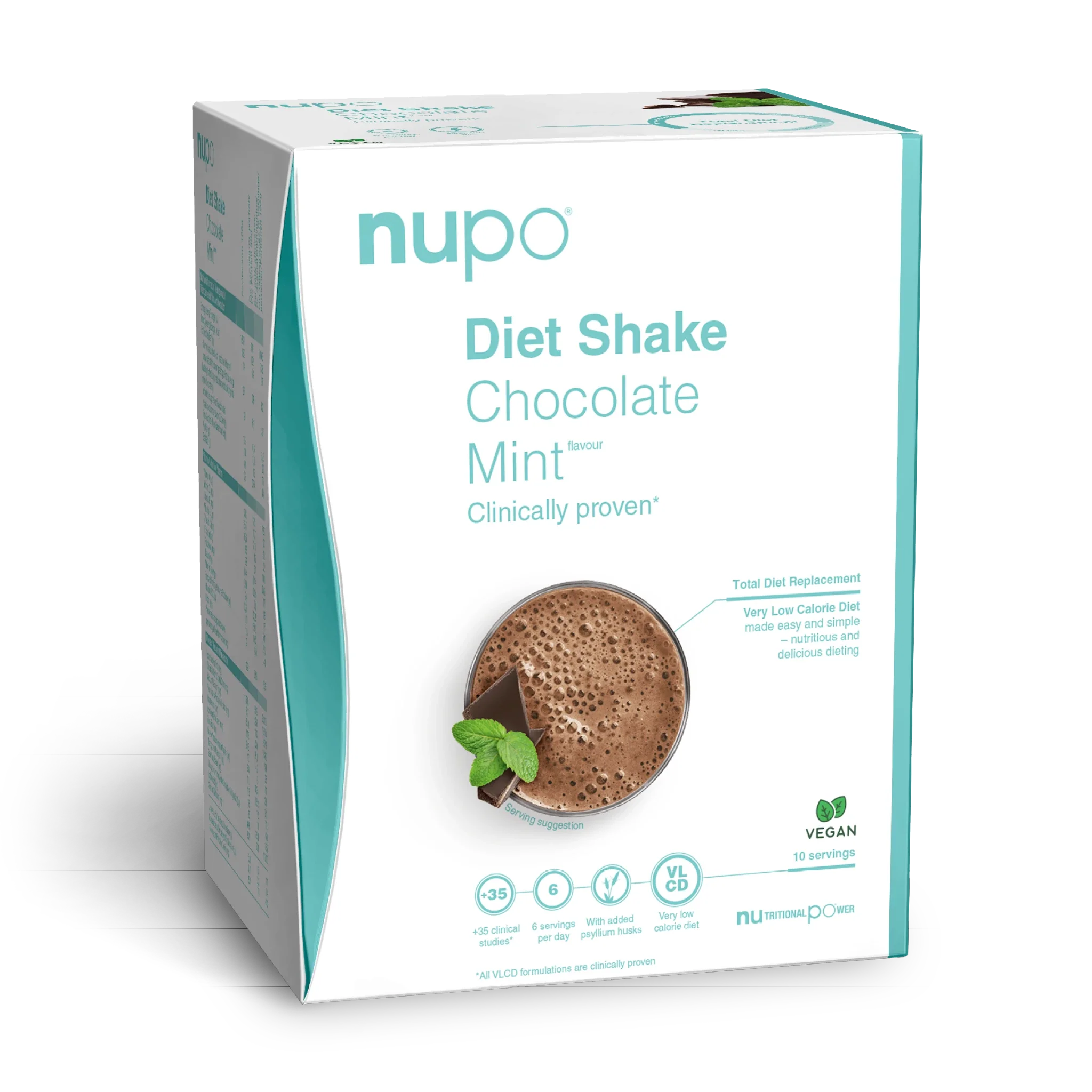Diétny nápoj – Čokoláda Mäta, Vegan, 10 porcií, 320 g