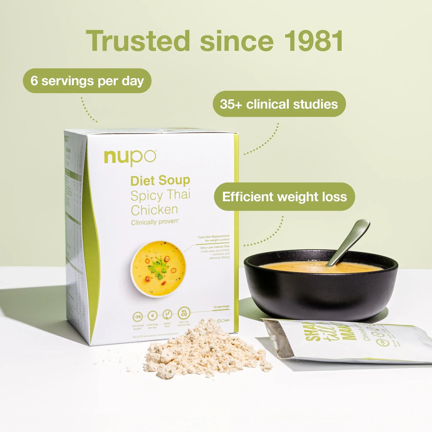 Diétna Polievka Pikantné Thajské kura, 12 porcií, 384g