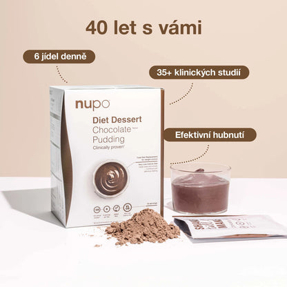 NUPO Balíček Čokoláda 3x inak (34 porcií) + šejker zadarmo