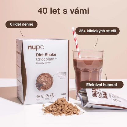 NUPO Balíček Čokoláda 3x inak (34 porcií) + šejker zadarmo