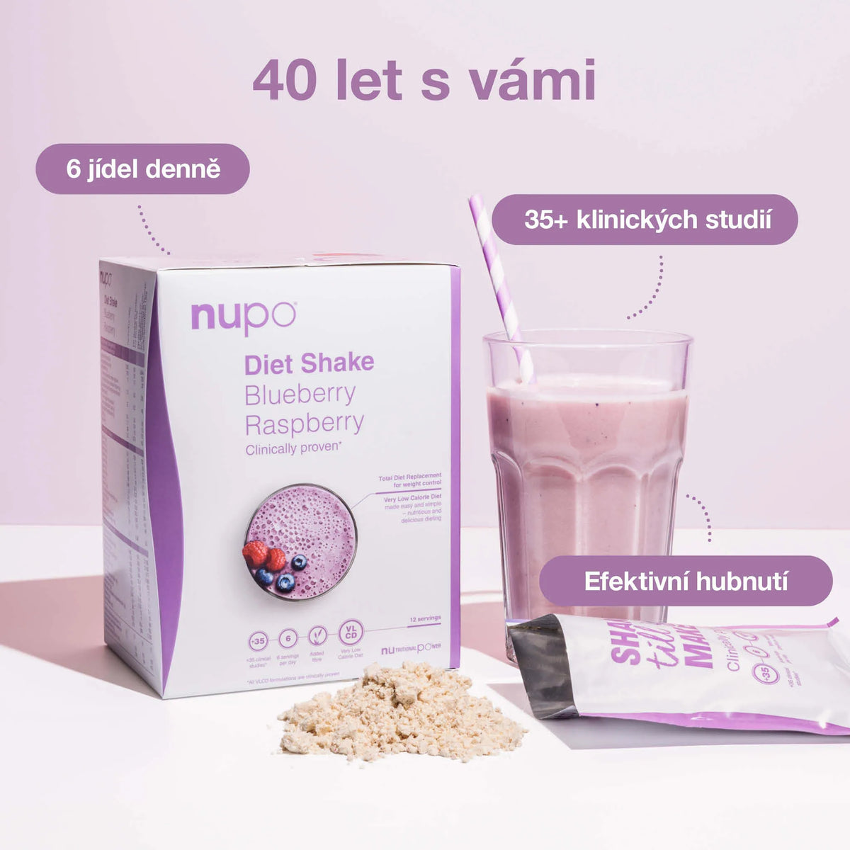 NUPO Diéta - šejk Čučoriedka-malina