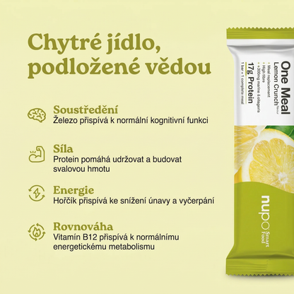 NUPO Tyčinka One Meal Bar Chrumkavý citrón