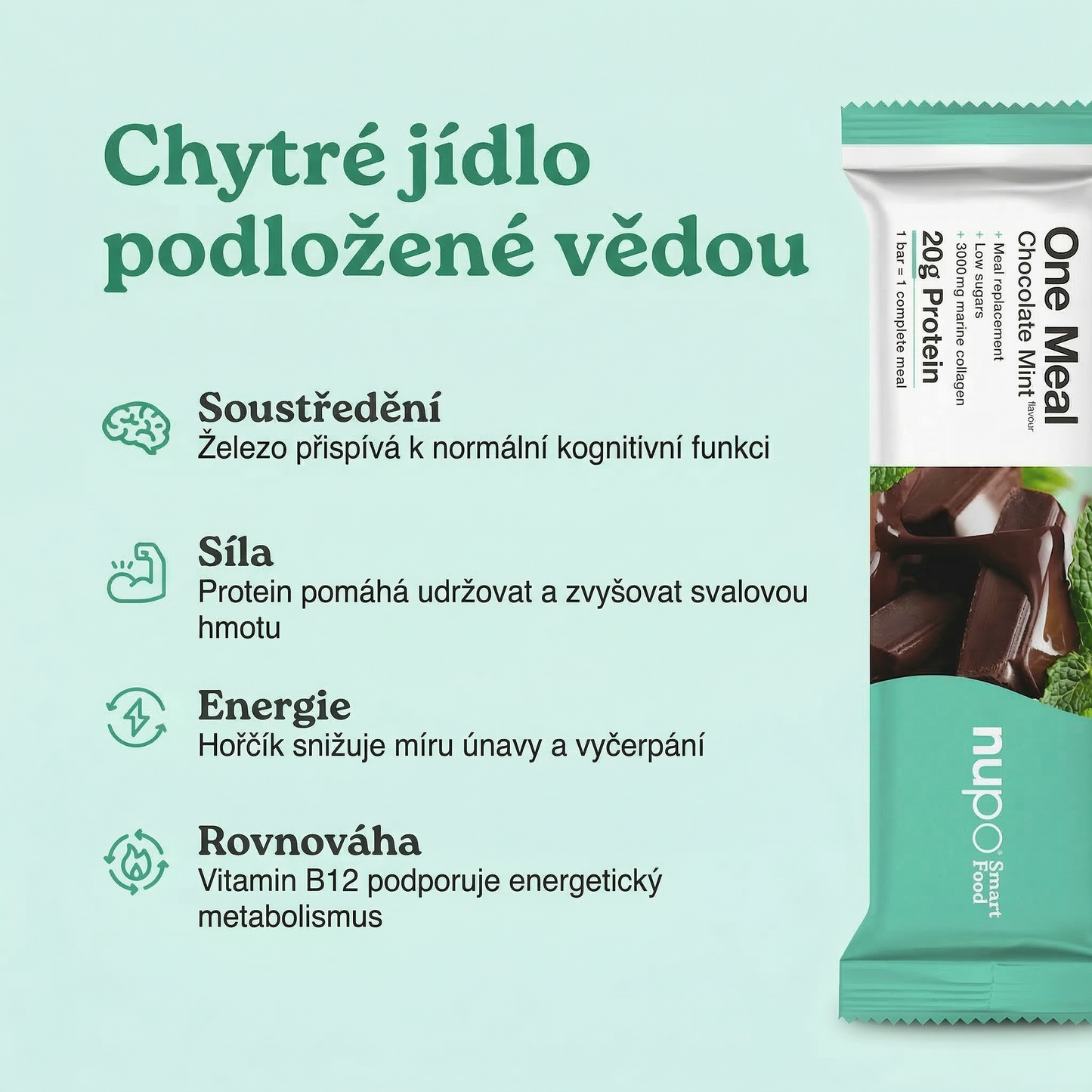 NUPO Tyčinka One Meal Čokoláda-mäta