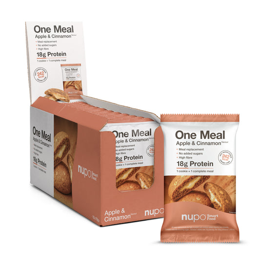 NUPO Koláčik ONE MEAL +Prime Jablko-škorica - 12 ks
