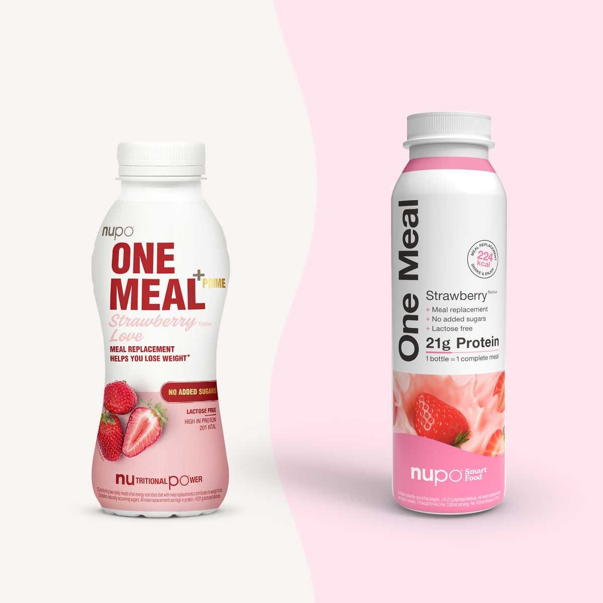 NUPO One Meal +Prime nápoj Jahoda – bez laktózy