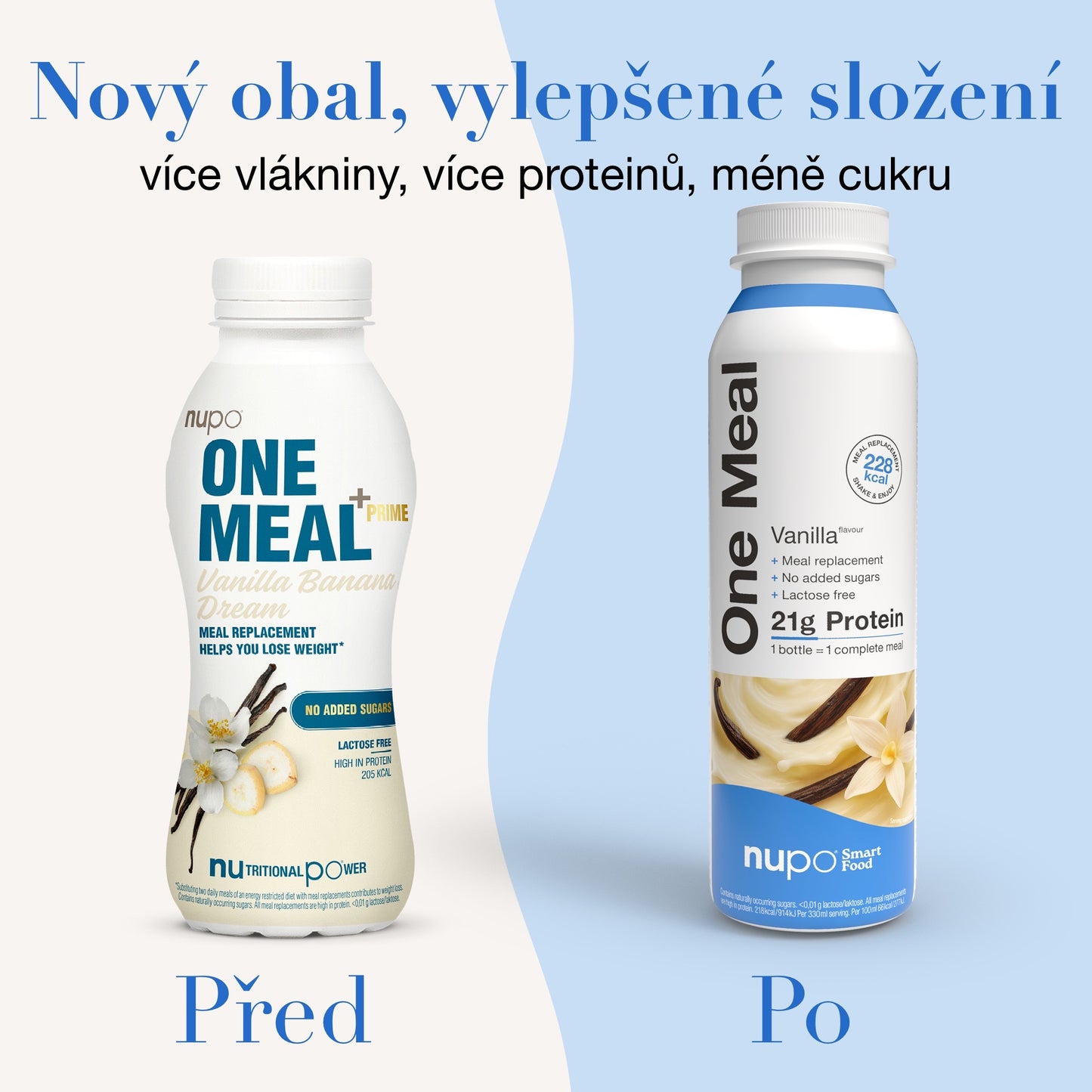 NUPO One Meal +Prime nápoj Vanilka - bez laktózy